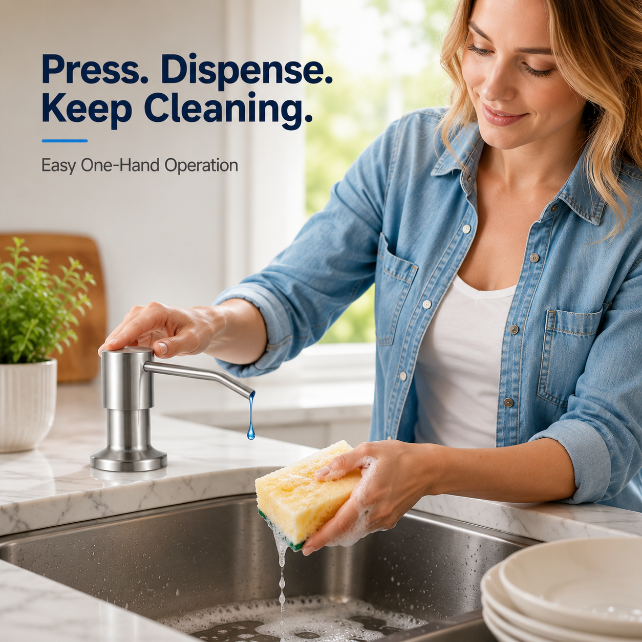 ✨ Built-In Kitchen Soap Dispenser 🧼 | Hide Bottles & Keep Your Countertop Clean