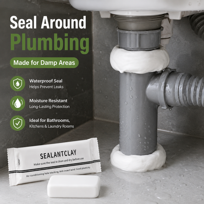 🔥 50% OFF | 10-Pack Wall Hole Repair Sealant Putty for AC Pipe Gaps, Wall Cracks & Plumbing Repairs