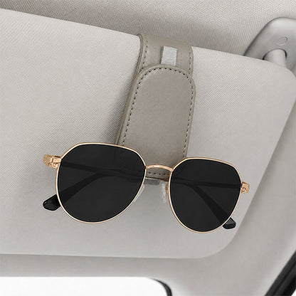 🚗 Premium Leather Car Visor Sunglasses Holder – Keep Your Glasses Organized & Always Within Reach