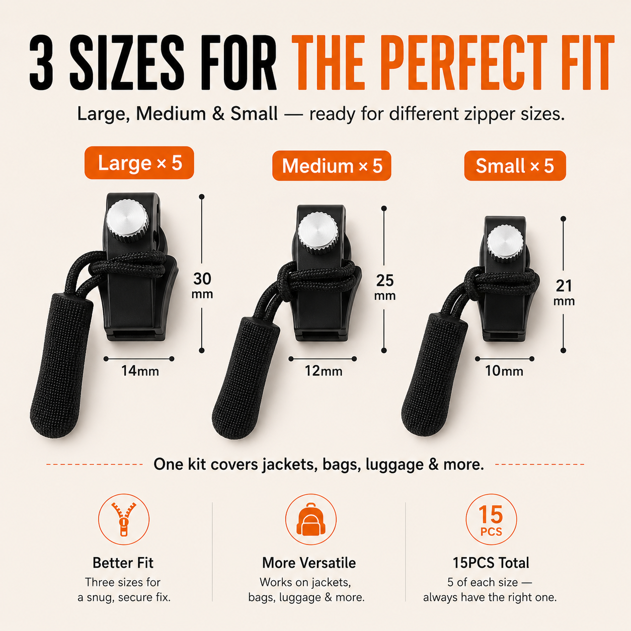 🧥 Universal Zipper Repair Kit – Fix Broken Zippers In Seconds, No Sewing Required