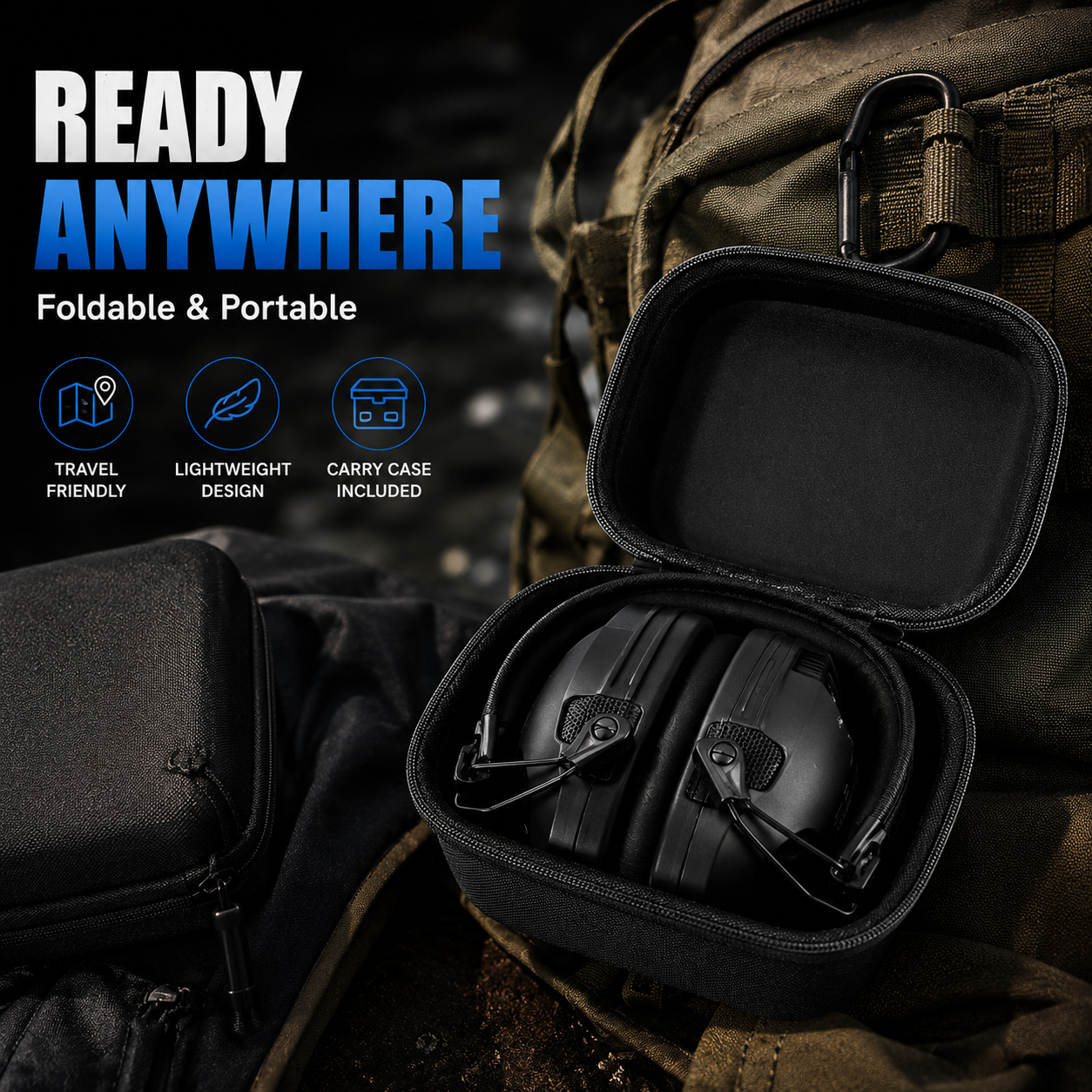 🔇 23dB Electronic Shooting Hearing Protection Earmuffs.