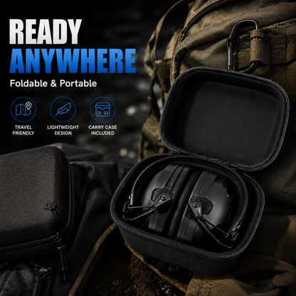 🔇 23dB Electronic Shooting Hearing Protection Earmuffs.