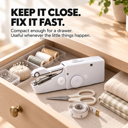 🧵 Handheld Mini Sewing Machine – Quick & Easy Fabric Repair Tool