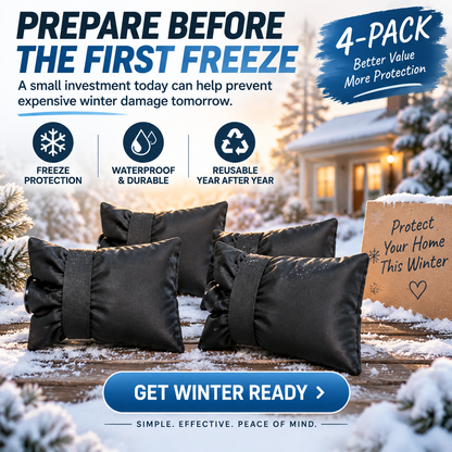 ❄️ Winter Faucet Covers 4-Pack — Protect Outdoor Faucets From Freezing & Costly Repairs
