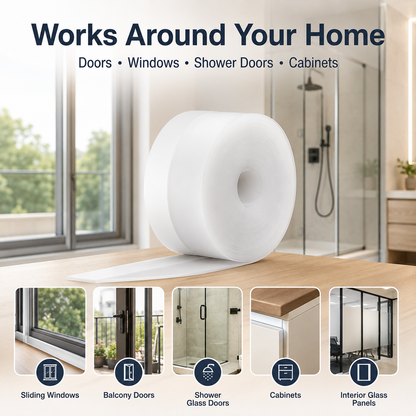 🚪 ClearSeal™ Weatherproof Door & Window Seal Strip – Stop Drafts, Dust & Water Gaps