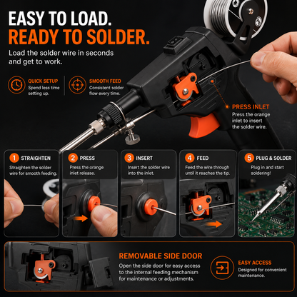 🔥 One-Hand Trigger-Feed Soldering Gun – Easy Soldering for DIY & Electronics Repair