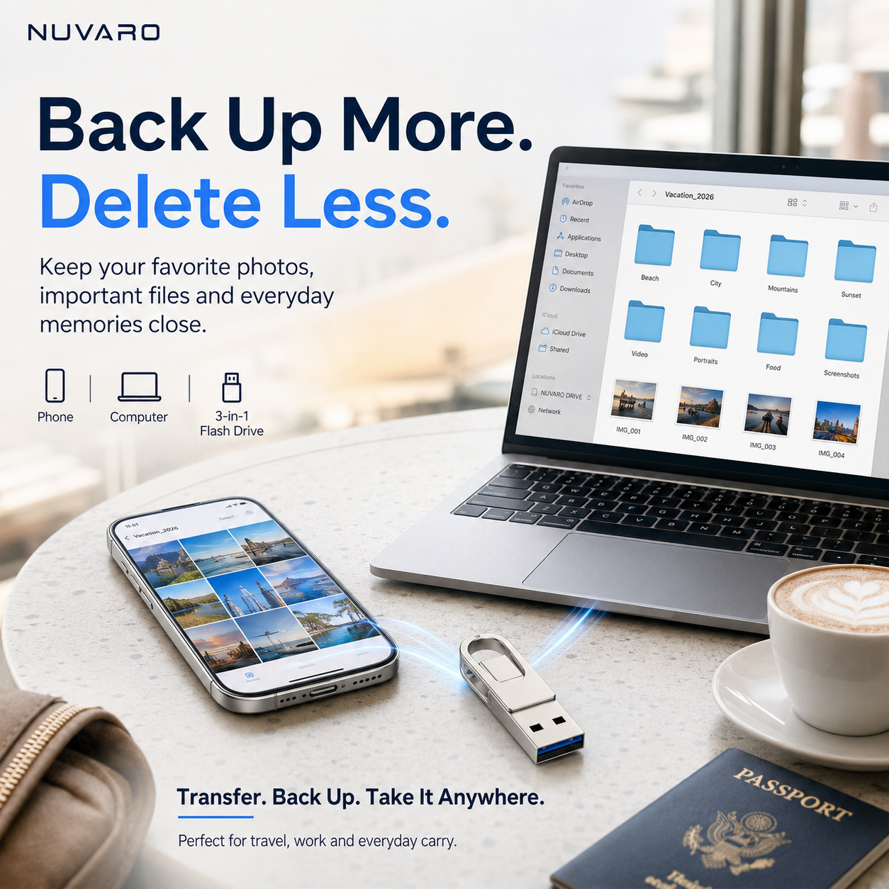 📱 3-in-1 Phone & Computer Flash Drive – Fast Photo & File Transfer