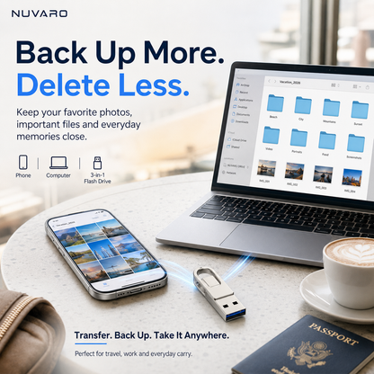 📱 3-in-1 Phone & Computer Flash Drive – Fast Photo & File Transfer