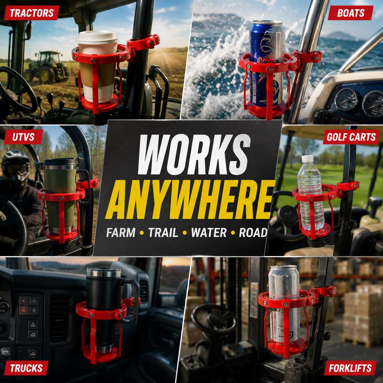 🚜 No-Spill Gyroscopic Cup Holder | Keep Drinks Upright Anywhere
