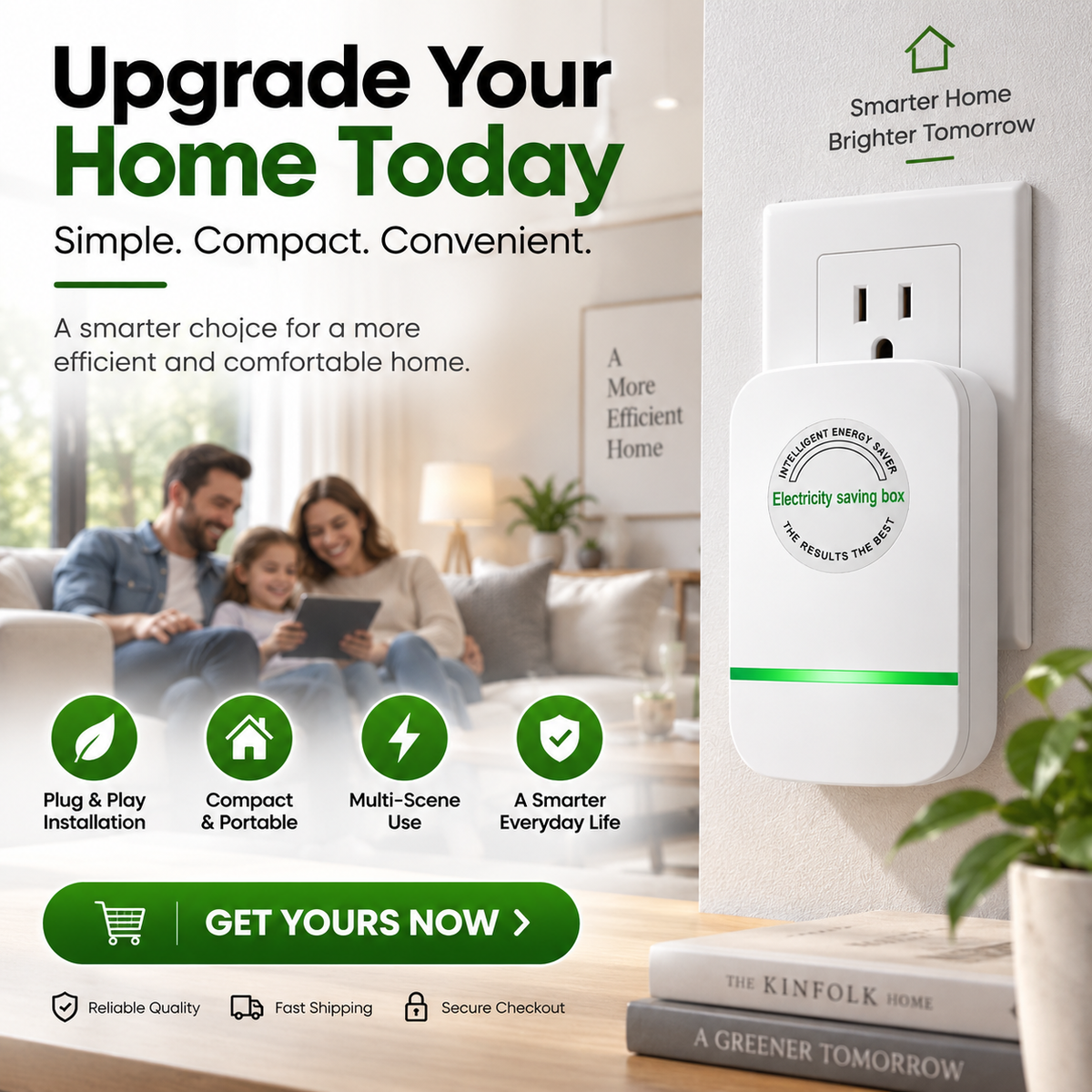 ⚡ Smart Power Saver Plug – Easy Plug-In Energy Management Device for Home & Office