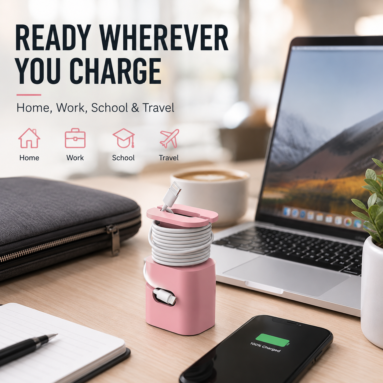🔋 2-in-1 Charger Cable Organizer & Protective Wrap