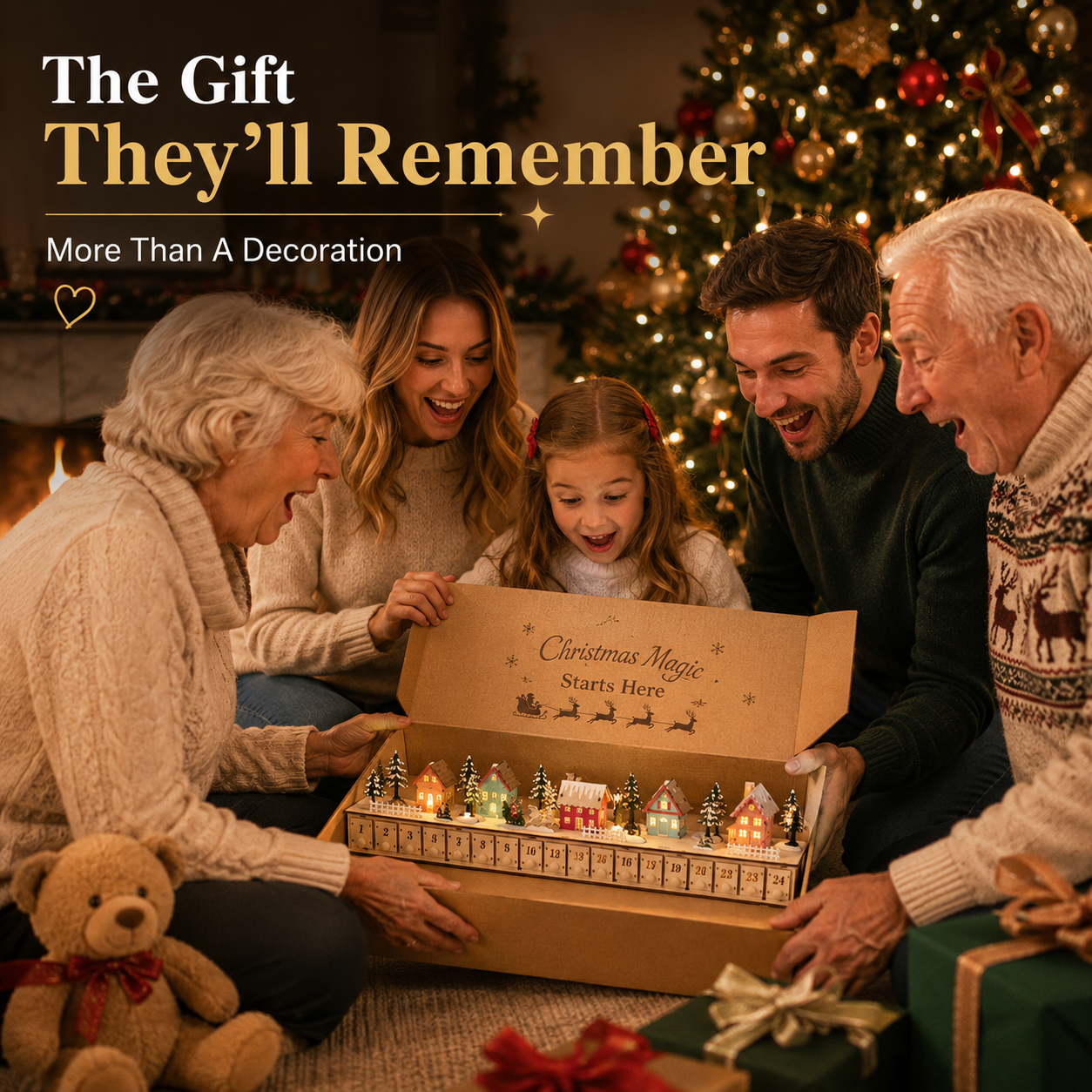🎄 LED Christmas Village Advent Calendar – Create Magical Holiday Traditions