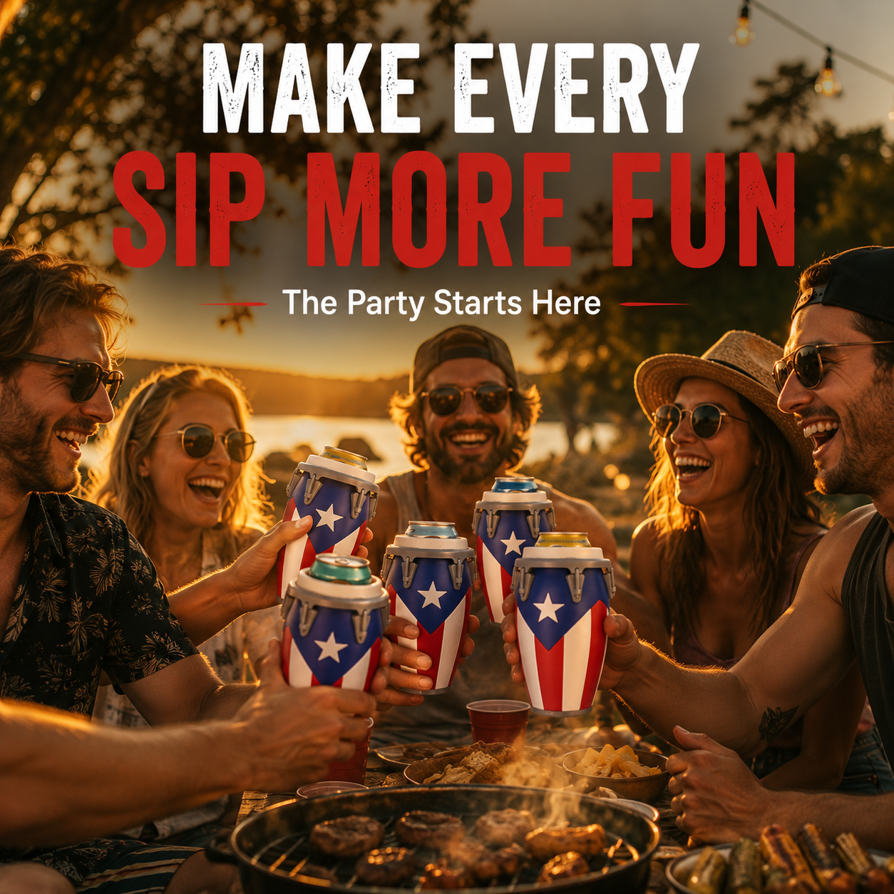 🔥Last Day 49%   | Party Drum Can Holder 🍺 | Fun 12oz Drink Cooler Gift