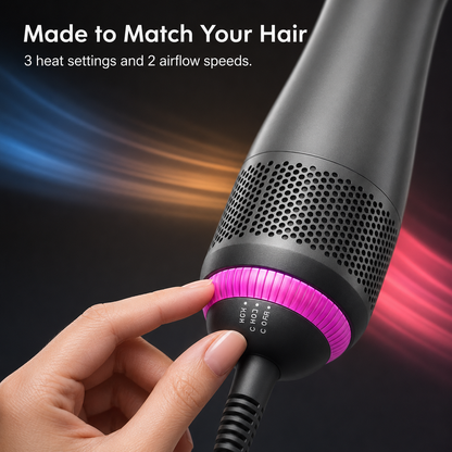 3-in-1 Ionic Hot Air Brush – Dry, Smooth & Style in One Step