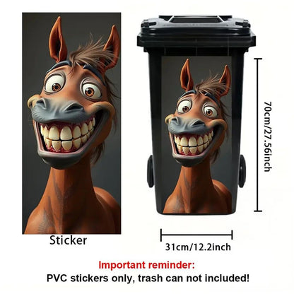🔥Flash Sale 49% OFF✨ Creative Colourful Cartoon Trash Can Sticker, DIY Funny Bin Decal for Home Bathroom Kitchen&Brighten Your Community