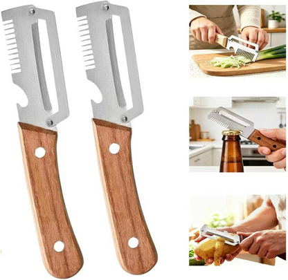 🪵Meat Shredder Claw Tool – BBQ Chicken Puller & Multi-Function Kitchen Shredder with Wooden Handle