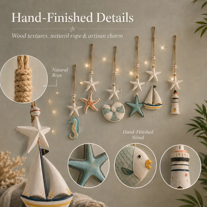 Seaside Glow Wall Hangings — Set of 7