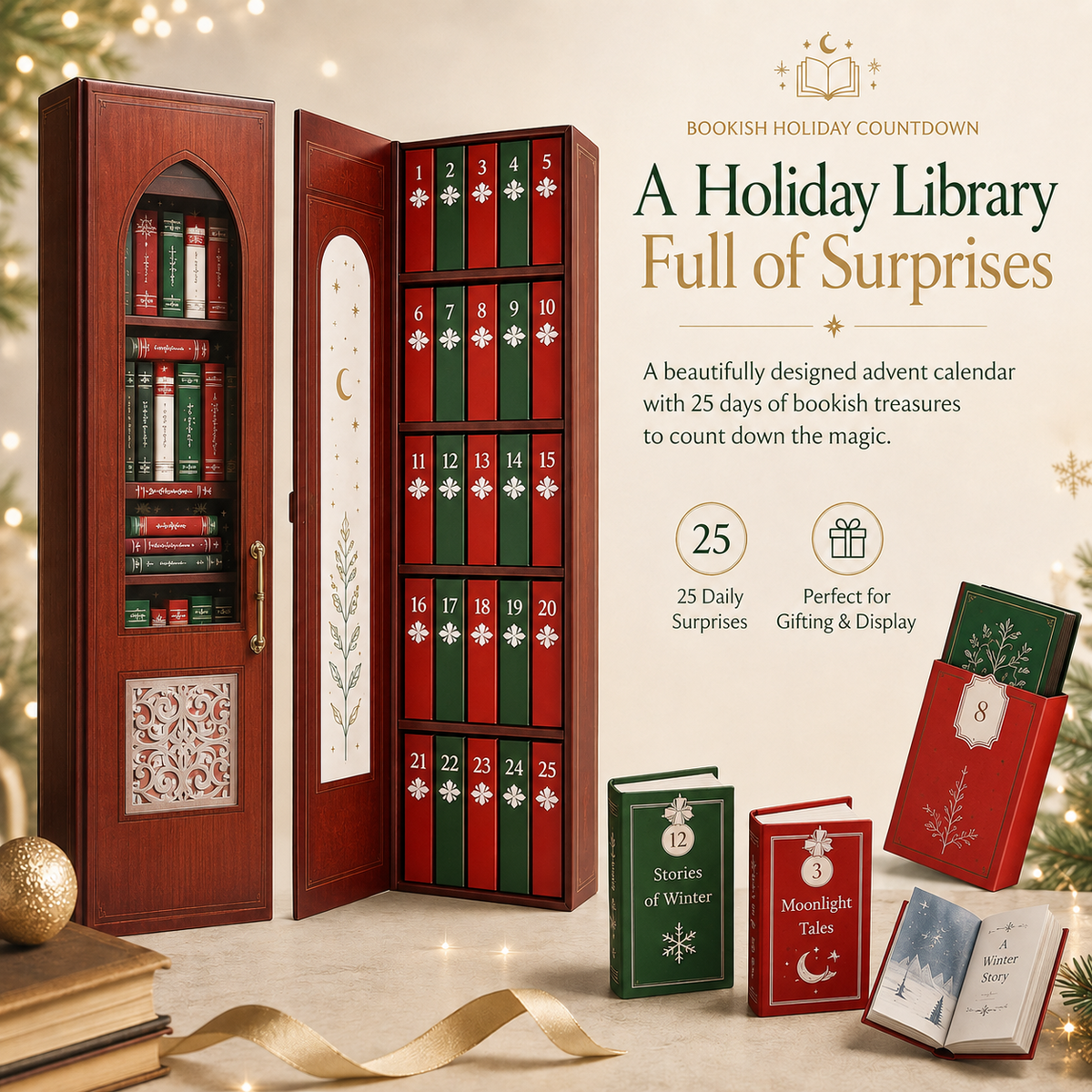 📚 25-Day Mini Book Advent Calendar – A Book Lover's Christmas Countdown