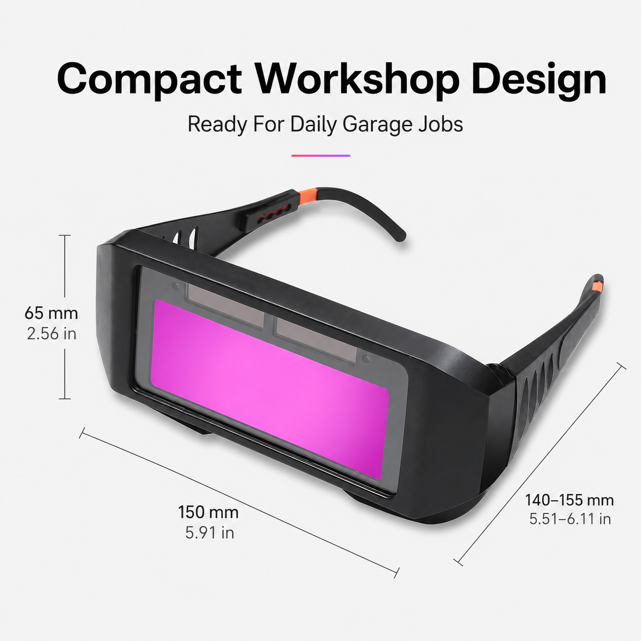 ⚡ Auto-Darkening Welding Goggles – Lightweight Wide-View Workshop Eyewear