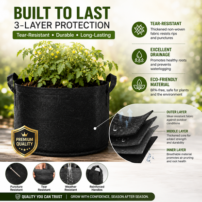 🌱6pack Backyard Harvest Grow Bag™