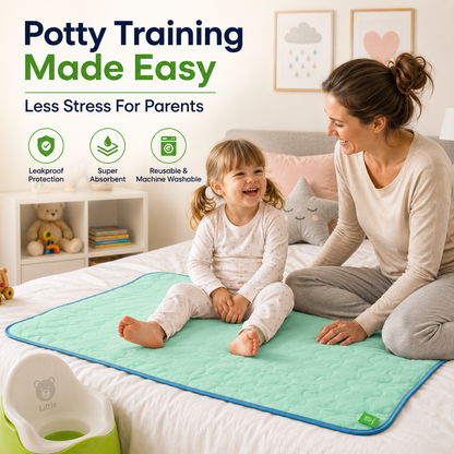 💧 Reusable Washable Underpads – 100% Leakproof Bed Protection for Adults, Kids & Pets | 500+ Washes