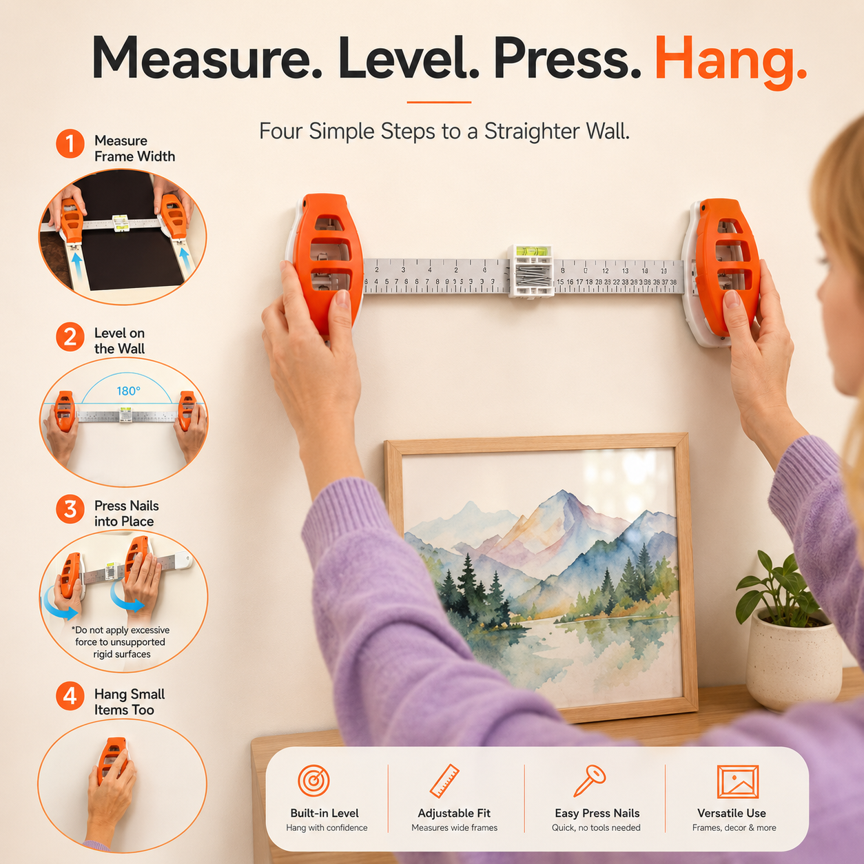 🖼️ All-in-One Picture Hanging & Leveling Tool