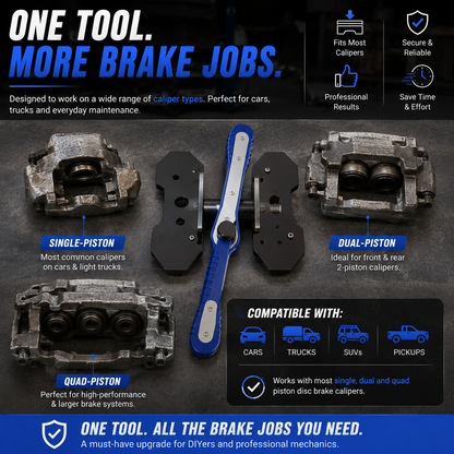 🔧 Ratcheting Brake Caliper Piston Press Tool – Faster, Easier Brake Pad Changes