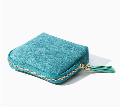 ✈️ Tangle-Free Travel Jewelry Organizer – Compact Multi-Pocket Storage Case