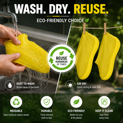 🌧 Waterproof Silicone Shoe Covers – Reusable Anti-Slip Rain Covers For Sneakers & Outdoor Use
