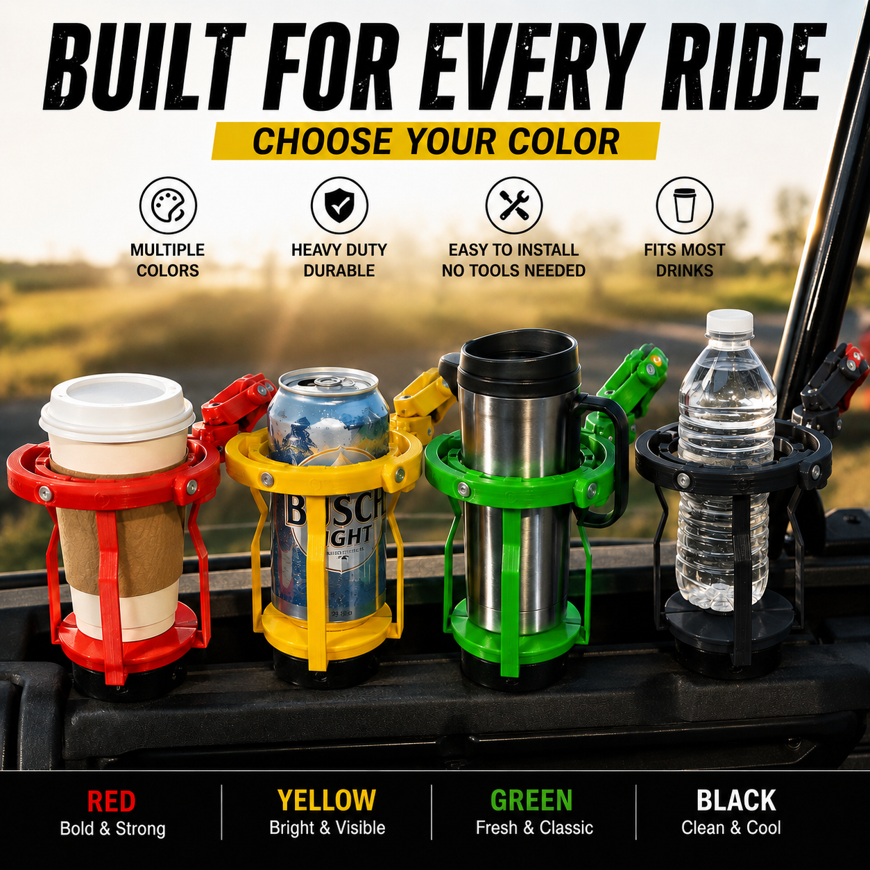 🚜 No-Spill Gyroscopic Cup Holder | Keep Drinks Upright Anywhere