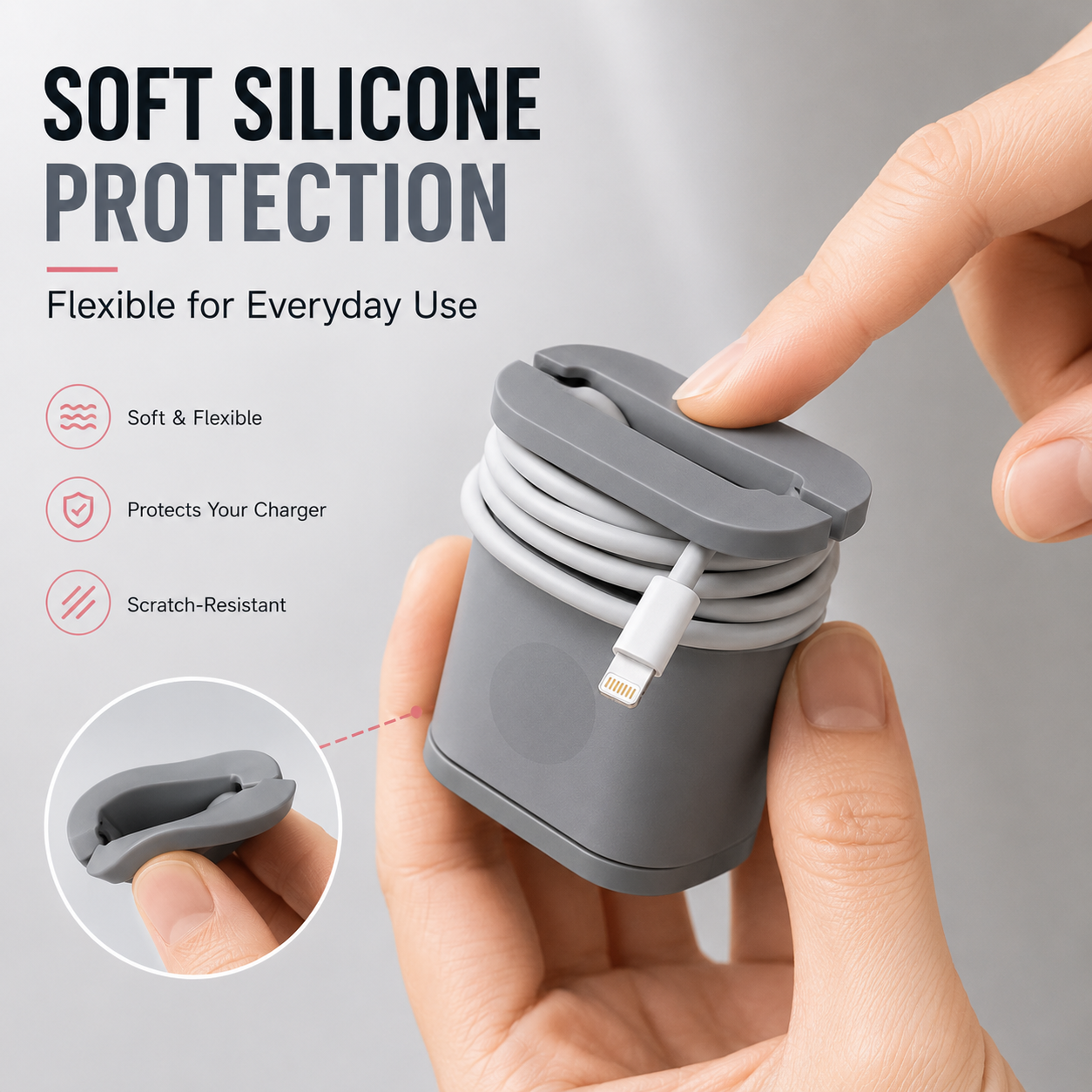 🔋 2-in-1 Charger Cable Organizer & Protective Wrap