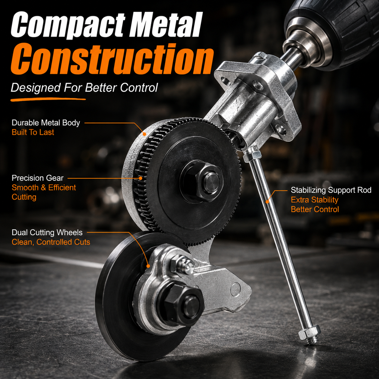 🔥 Electric Drill Metal Cutter Attachment – Turn Your Drill Into a Power Shear for Thin Steel, Aluminum & Roofing Panels