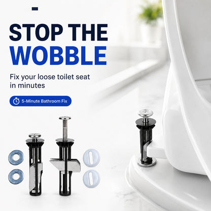 🚽 2-Pack Universal Toilet Seat Fix Kit – Stop The Wobble Fast