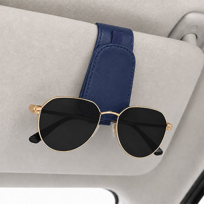 🚗 Premium Leather Car Visor Sunglasses Holder – Keep Your Glasses Organized & Always Within Reach