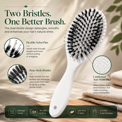 💚 Viral Detangling Hair Brush – Gentle, Smooth & Frizz-Free Hair