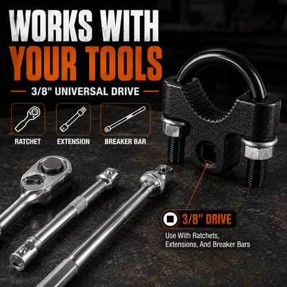 Universal Inner Tie Rod Removal Tool | Low-Profile 3/8" Drive | 30–42mm