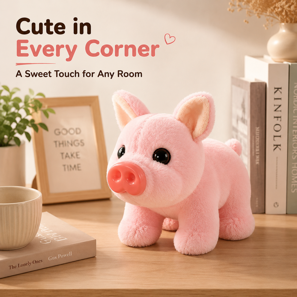 🐷 Hear It Oink! Interactive Plush Pig – The Cutest Cuddle Buddy Kids Can't Put Down 💖