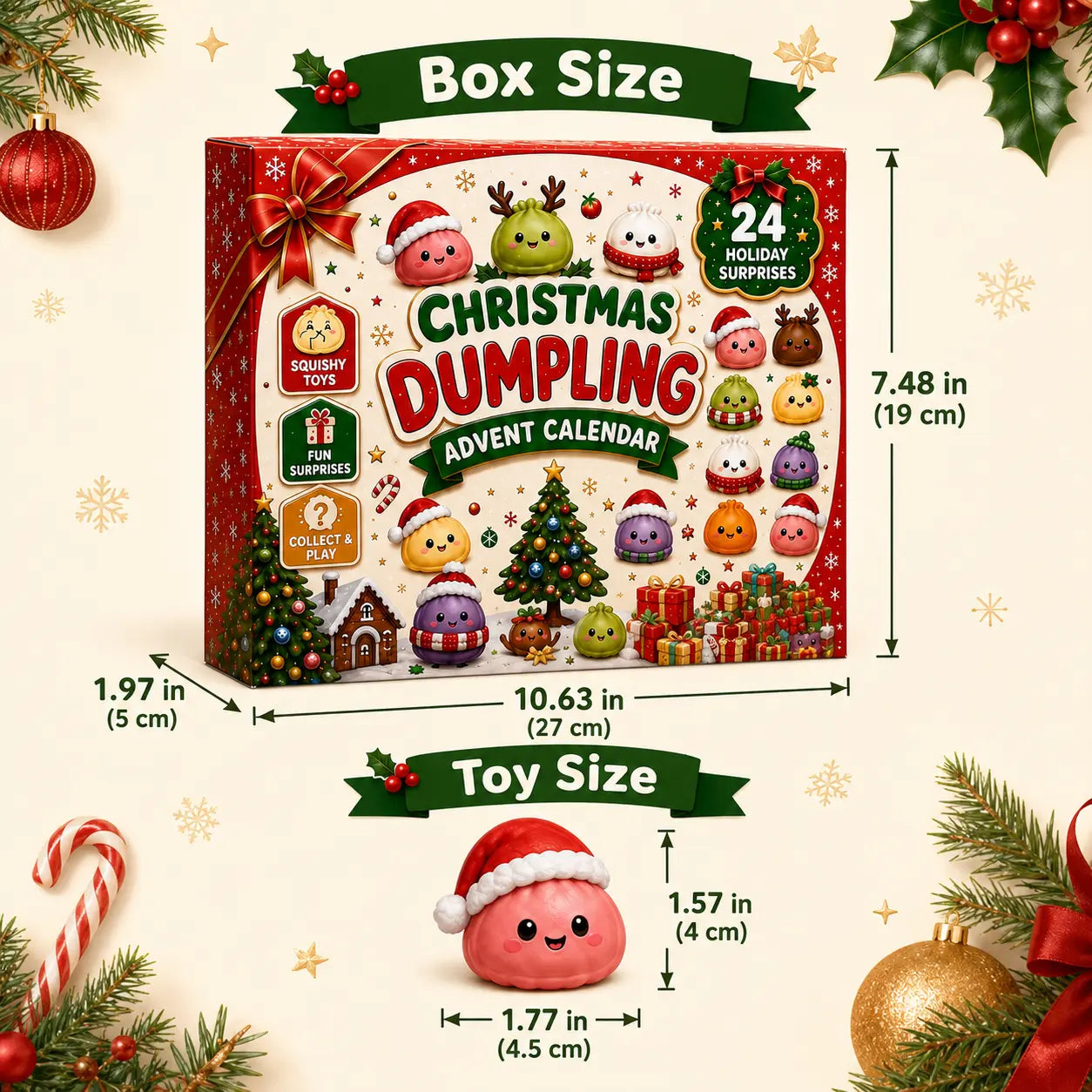 🎅 CHRISTMAS SPECIAL | 24 Days of Mini Squishies – Cute 2026 Advent Calendar with Daily Dumpling Surprises