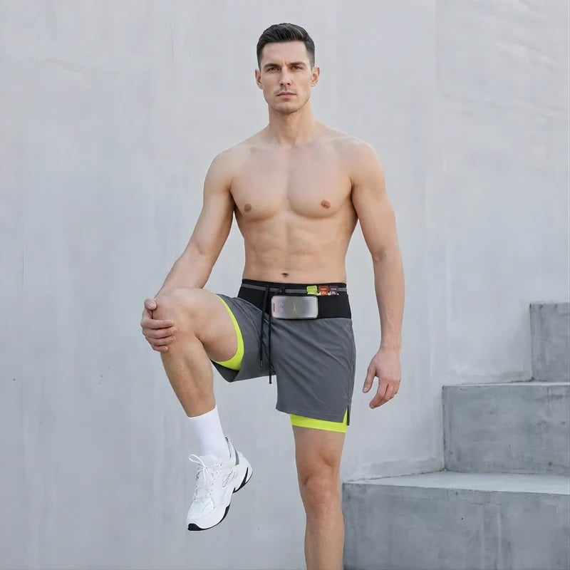 🏃🔥 50% OFF RUNNR Marathon Pro Running Shorts ⚡ 2-in-1 Anti-Chafe Shorts With Phone Pocket