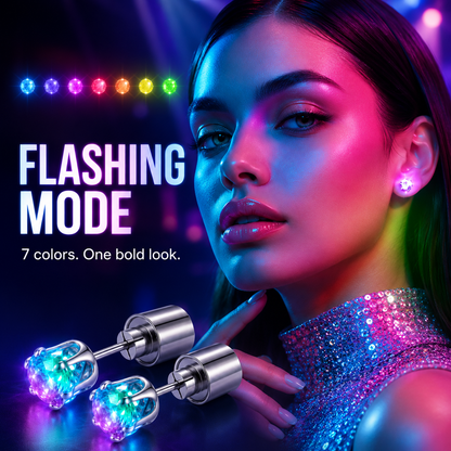 ✨ 7-Color LED Light-Up Crystal Stud Earrings – Party Glow Jewelry 💎