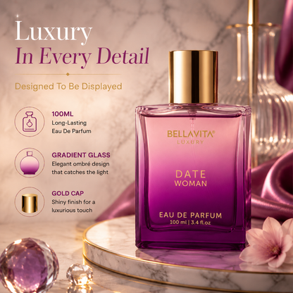 ✨ BellaVita Date Woman Eau De Parfum – Long-Lasting Luxury Perfume For Women (100ml)