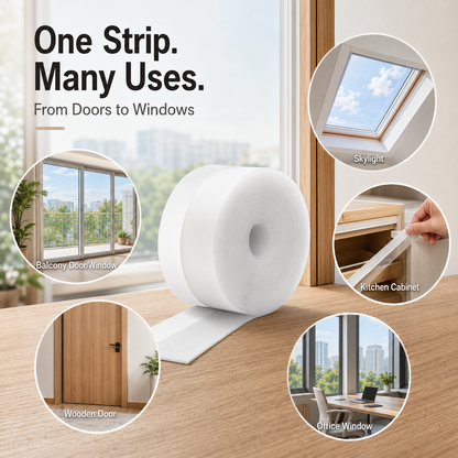 🚪 ClearSeal™ Weatherproof Door & Window Seal Strip – Stop Drafts, Dust & Water Gaps