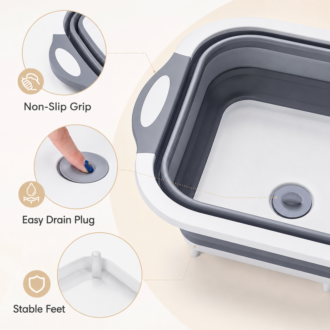 🔥 Foldable BBQ Prep Tub – The Space-Saving Cooking Helper for Grilling, Marinating & Outdoor Adventures