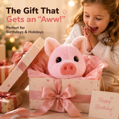 🐷 Hear It Oink! Interactive Plush Pig – The Cutest Cuddle Buddy Kids Can't Put Down 💖