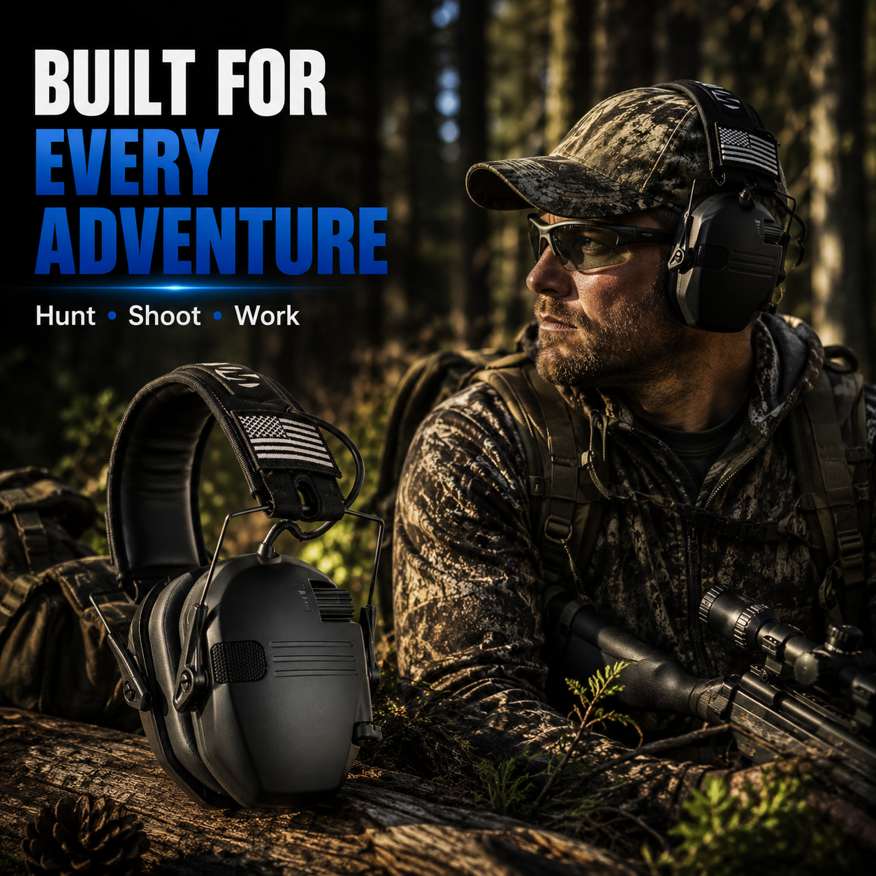 🔇 23dB Electronic Shooting Hearing Protection Earmuffs.