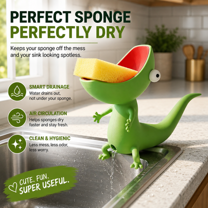 Lizard Soap Holder | Cute 3D Printed Soap Dish & Sponge Holder
