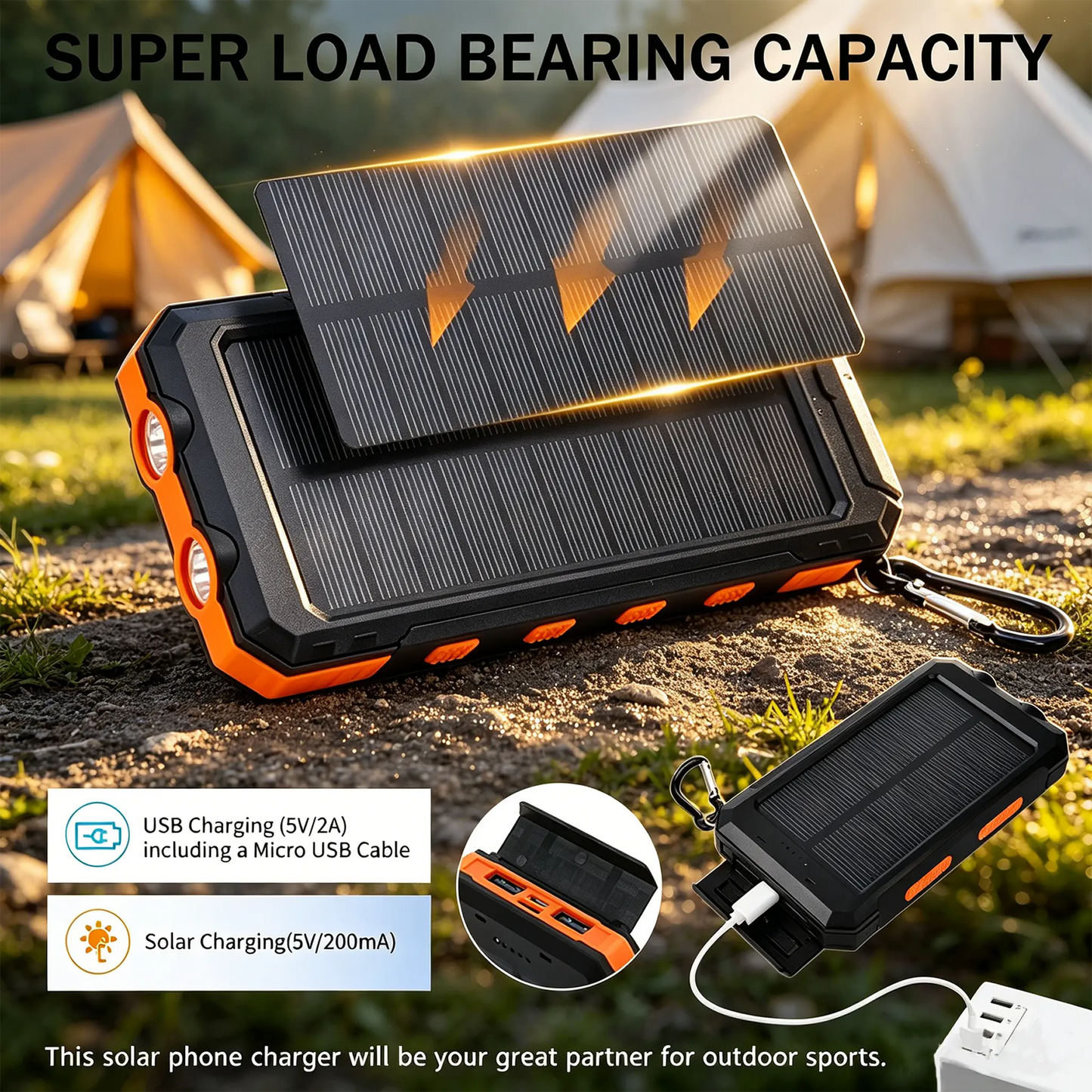 ⚡ SPECIAL OFFER | 30000mAh Solar Power Bank – High-Capacity Portable Charger for Outdoor Use
