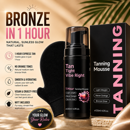 1 Hour Express Self Tanner Mousse | Natural Bronze Glow Without The Sun