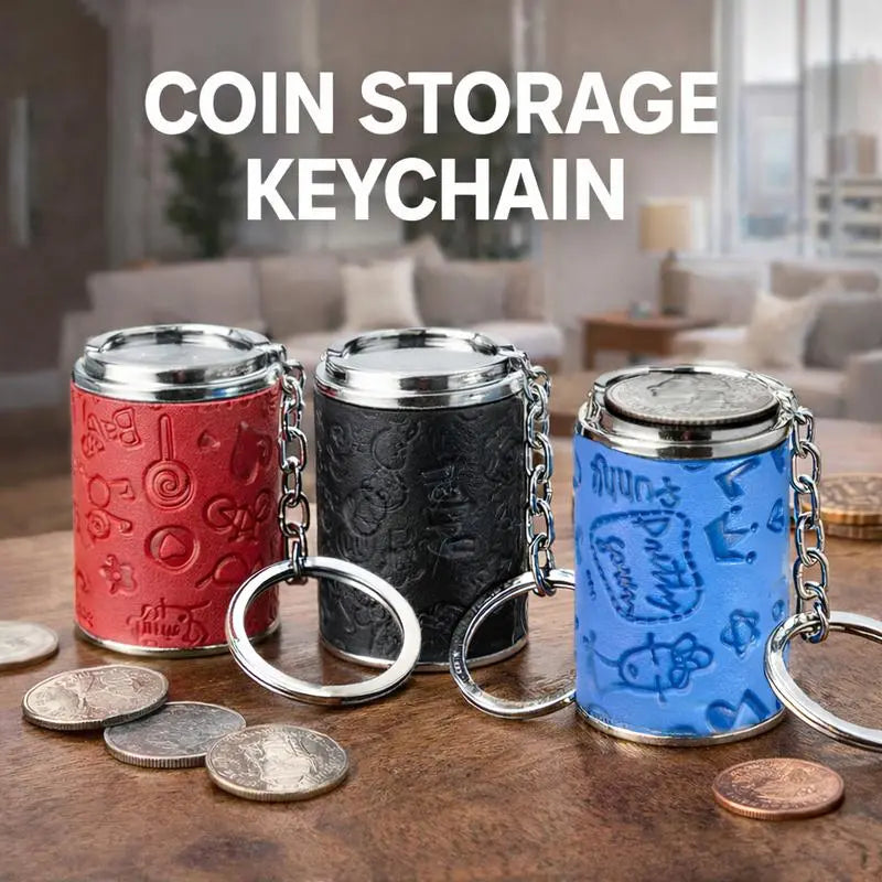 Mini Coin Storage Keychain – Portable Coin Safe for Shopping Carts, Travel & Everyday Carry