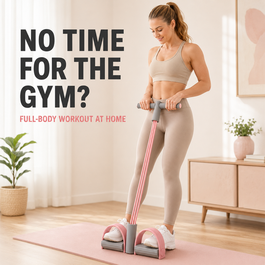 💪 4-Tube Pedal Resistance Trainer – Full-Body Home Workout